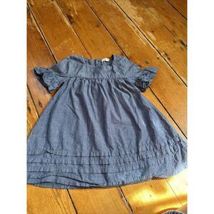 Burt's Bees‎ Baby Denim Dress Sz 24 Months 100% Organic Cotton